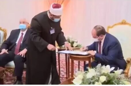 الرئيس السيسي شاهدا على عقد قران ابنة عدلي منصور