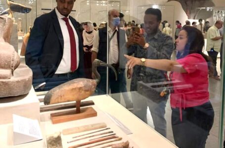 زيارة نجل الرئيس الصومالي الي المتحف القومي للحضارة المصرية بالفسطاط