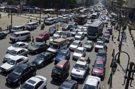 كثافة مرورية أعلى كوبري أكتوبر في النشرة المرورية لـ شوارع مصر