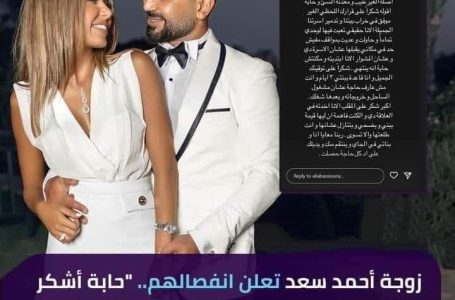 السر وراء انفصال احمد سعد المتكرر …. للمرة الرابعة من مصممة الأزياء علياء بسيوني 