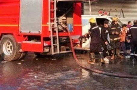 حريق هائل يلتهم معرض أجهزة كهربائية بمكرم عبيد 