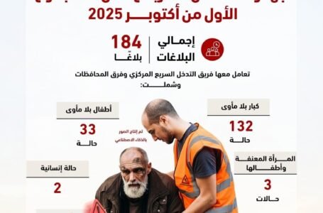 التضامن تتدخل لإنقاذ 184 حالة إنسانية في أسبوع واحد بأنحاء الجمهورية