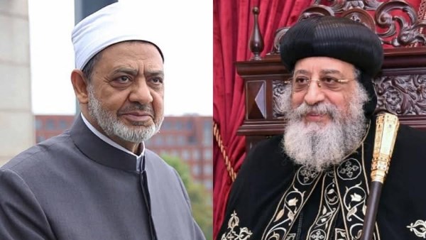 البابا تواضروس يهنيء شيخ الأزهر